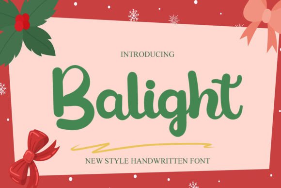 Balight: A Fresh Script Font for Elegant Editorial Design