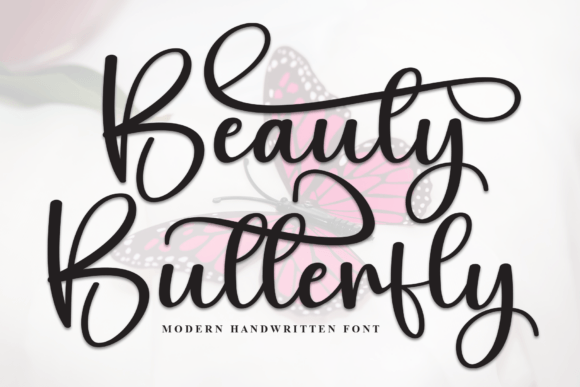 Beauty Butterfly Font for Elegant Craft Projects