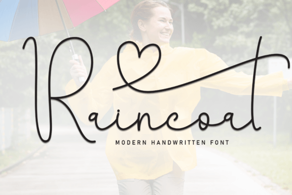 Raincoat Font: Elegant Script for Handmade Labels