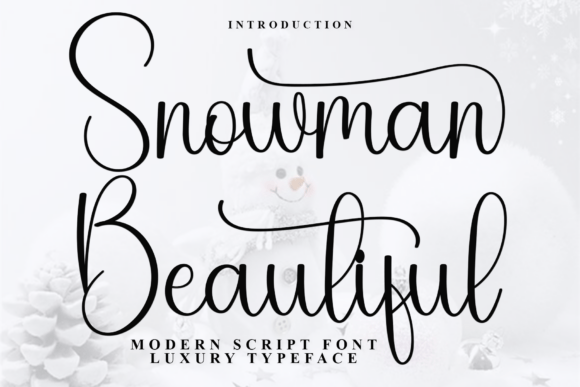 Snowman Beautiful Font for Handmade Crafts